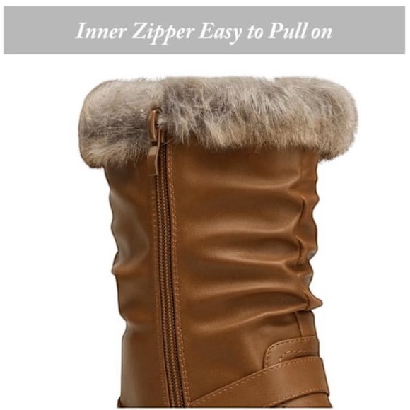 NWT DapperShoes Brown Fur-Lined Boots - Picture 3 of 10